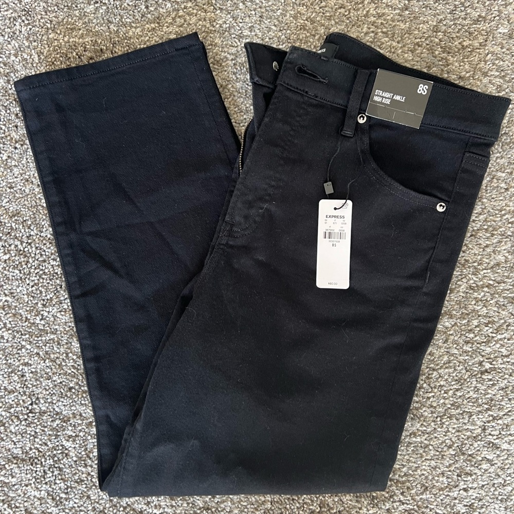 Express Black Straight Leg Jeans